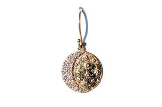Boucle d'oreille croissant de lune décroissante