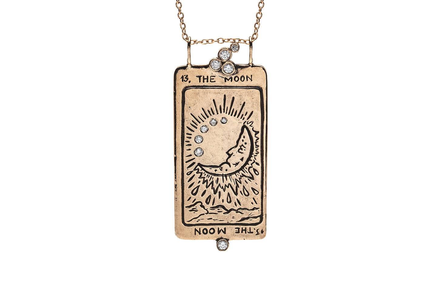 Supreme The Moon Tarot Card Necklace