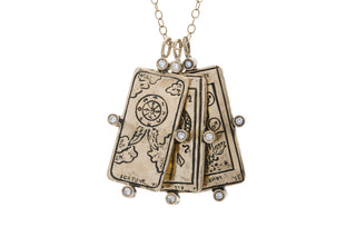 Wheel of Fortune Tarot Card Necklace