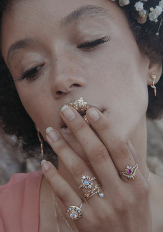 Bague Wandering Cosmos Pierre de lune
