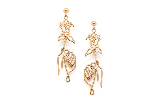Picasso's Roses Earrings