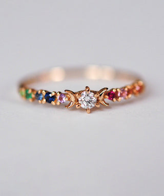 Bague Stardust Arc en ciel