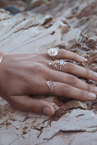 Bague Wandering Cosmos Pierre de lune