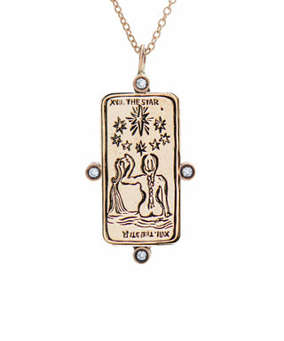 Diamond Star II. Tarot Card Necklace
