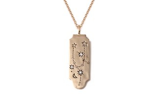 Collier Taureau écrit dans les étoiles
