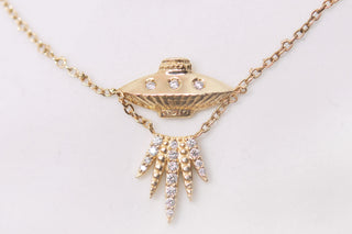 Diamond Tender Abduction UFO Necklace