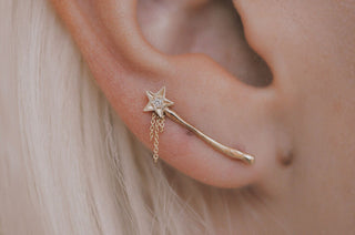 Grimpeur d'oreille baguette magique avec chaîne