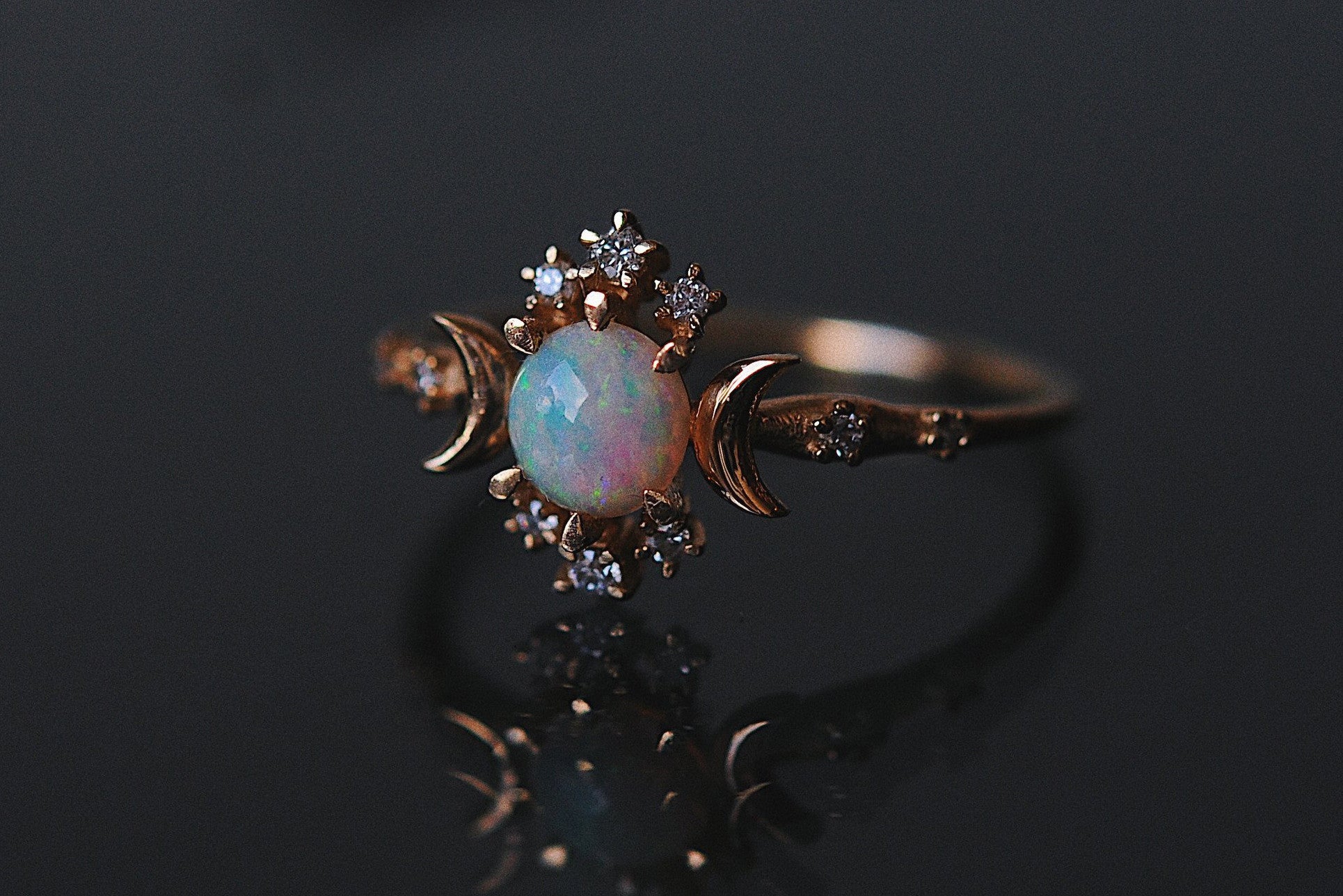 Opal wandering store star ring